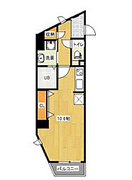 JR東海道本線 川崎駅 徒歩13分の賃貸マンション 3階ワンルームの間取り