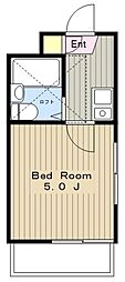 パークヴィラ鶴間A 1Kの間取図画像