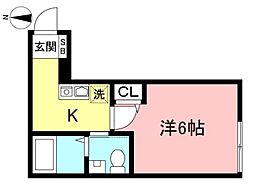 WILLBEEHOME元住吉 1Kの間取図画像