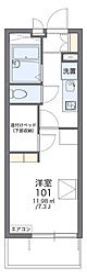 レオパレスリンデンバウム 1Kの間取図画像