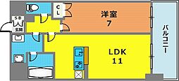 CITY SPIRE新神戸 3階1LDKの間取り
