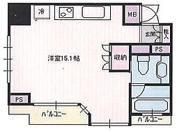 東京錦糸町シティタワー ワンルームの間取図画像