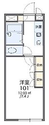 レオパレスメゾン・クレール 1Kの間取図画像