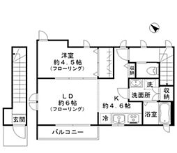 サニーホームズ 1LDKの間取図画像