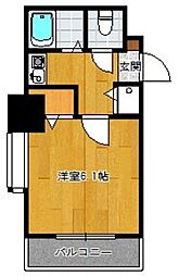 ライオンズマンション大濠第3 1Kの間取図画像