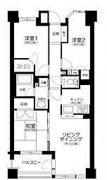 グランスイート瑞江 6階3LDKの間取り