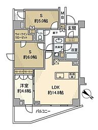 ディアナコート小石川播磨坂レジデンス 1SLDKの間取図画像