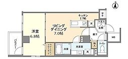 コスモグランス東日暮里 1LDKの間取図画像