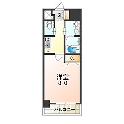 ベルンガーデン巽 1Kの間取図画像