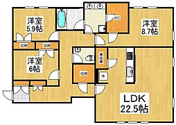 凛樹Ｆｏｒｅｓｔａ 2階3LDKの間取り