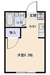 ツイン・コート 1Kの間取図画像