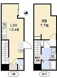 品川区東大井2丁目マンション 1LDKの間取図画像