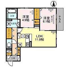 グリーンコート鷹合 2階