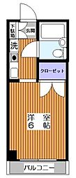 シャトー川島 1Kの間取図画像