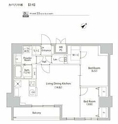 ファミルート小岩 2LDKの間取図画像