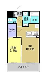 Ｙ＆Ｍ　ＳＡＫＵＲＡＩＩＩ 3階1LDKの間取り