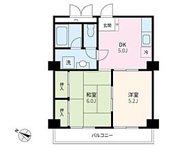 RAYHAUS横濱鶴見1 2DKの間取図画像