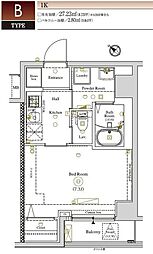 ARKMARKTABATAGR 1Kの間取図画像