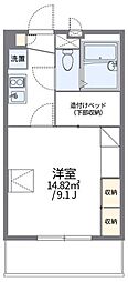 レオパレスクレスト川越 1Kの間取図画像
