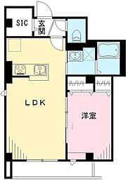 リヴィエール桜台 1LDKの間取図画像