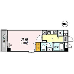レジデンス 1Kの間取図画像