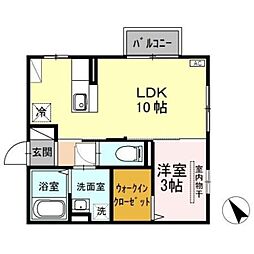 ソフィア 1LDKの間取図画像