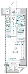 ジェノヴィア横浜関内スカイガーデン 1Kの間取図画像