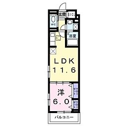 ウィンコーブ 1LDKの間取図画像