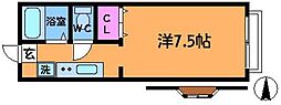 深大寺エスカルゴ 1Kの間取図画像