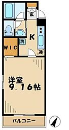 リトルグローブ 1Kの間取図画像