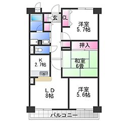 ウィステリア 3LDKの間取図画像
