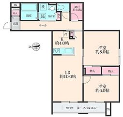 SOLANAII 2SLDKの間取図画像