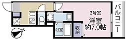 VINES海老名 1Kの間取図画像