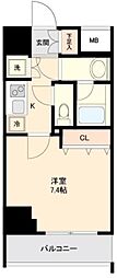 リテラス大島 1Kの間取図画像