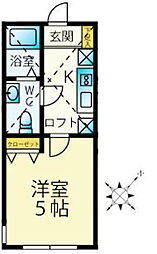 アザーレ・クオン新百合ヶ丘2 1Kの間取図画像