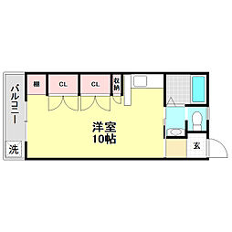 ロゼ ワンルームの間取図画像