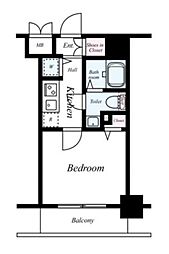 ステージグランデ茗荷谷 10階1Kの間取り