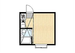 アーバンスクエア豊玉Ｃ棟 2階ワンルームの間取り
