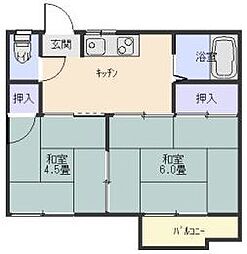 サンハイツ 2Kの間取図画像