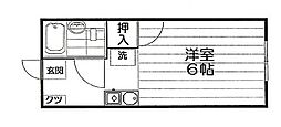 アビタシオン下井草 ワンルームの間取図画像