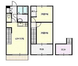 Casa海吉 2LDKの間取図画像