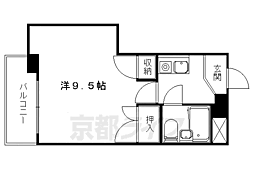 京都地下鉄東西線 山科駅 徒歩8分の賃貸マンション 4階1Kの間取り