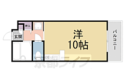 JR東海道・山陽本線 山科駅 徒歩12分の賃貸マンション 2階1Kの間取り