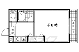 リビエイール 1階1Kの間取り