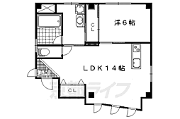 京都地下鉄東西線 小野駅 徒歩8分の賃貸マンション 4階1LDKの間取り