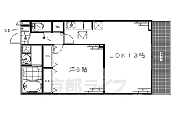 カーサアルドーレII 1階1LDKの間取り
