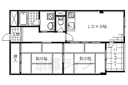 グレースＨＡＹＡＭＡ 1階2LDKの間取り