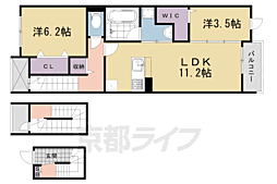 コティ　コルミオ 3階2LDKの間取り