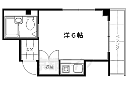 ラサンテ 3階1Kの間取り