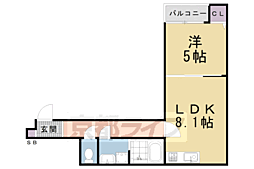 ＣＡＳＡ　ＷＯＯＤ　東伊達 3階1LDKの間取り